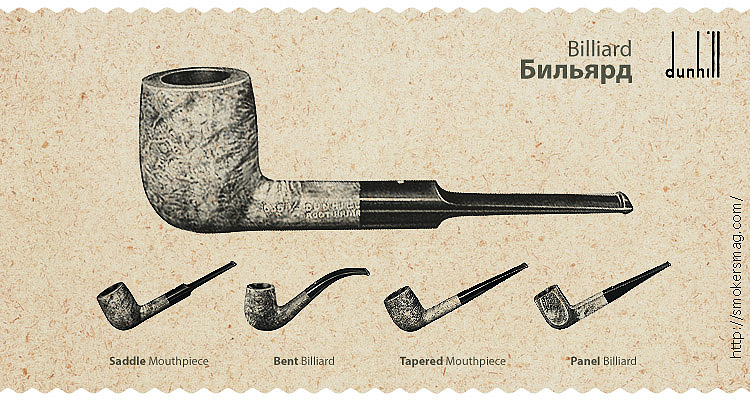 Формы курительных трубок: Billiard | Bent Billiard | Paneled Billiard