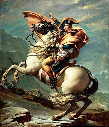 Жак-Луи Давид. Наполеон при переходе через Сен-Бернар, 1800-1801 г.